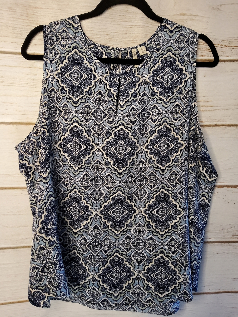 Cato Sleeveless Blue Patterned Women’s Top